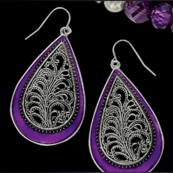 🩵Premier "Lilac" Purple Teardrop Earrings - Picture 2 of 3